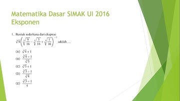 SIMAK UI 2016 Matematika Dasar Eksponen