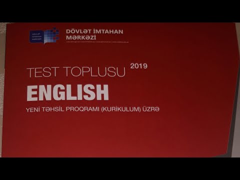 İngilis dili Test Toplusu Cavablar 2019 II hissə