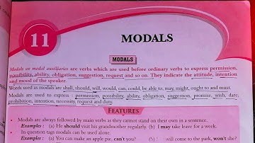 Modals|Ch-11|Cordova Mastering Grammar|Class-7