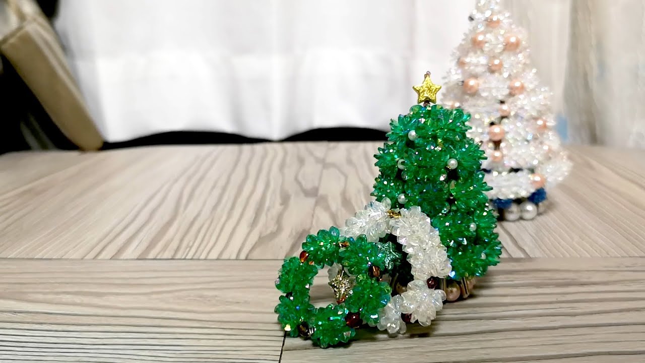 ワイヤー ビーズ 安全ピン 子供と作れる 簡単クリスマスツリーの作り方 How To Make Easy Christmas Tree Youtube