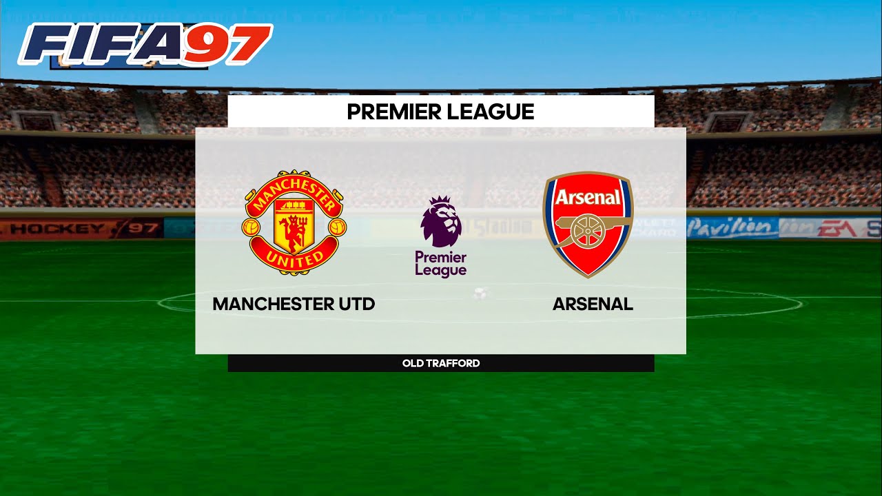 FIFA 97 - Manchester United vs Arsenal - Gameplay PS1 HD [ePSXe]