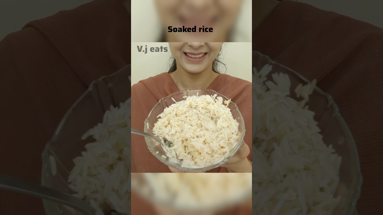 ASMR RAW RICE EATING // SOAKED RICE EATING // BIG BITES // SATISFYING 