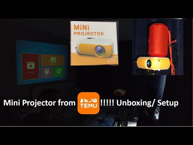 Mini Projector From TEMU! Unboxing and Setup 