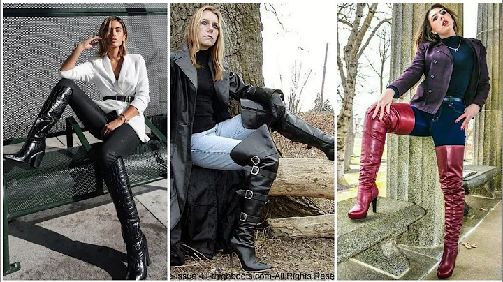 Tremendous leather latex thigh high long heels boots for ladies#2022
