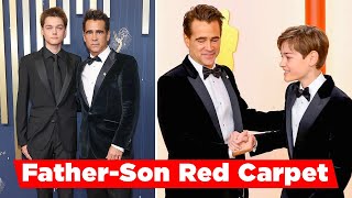 Colin Farrell And Son Henry Twin in Black Suits for Epic Red Carpet Moment