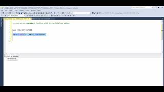 We can use Aggregate Function with String Values in SQL SERVER