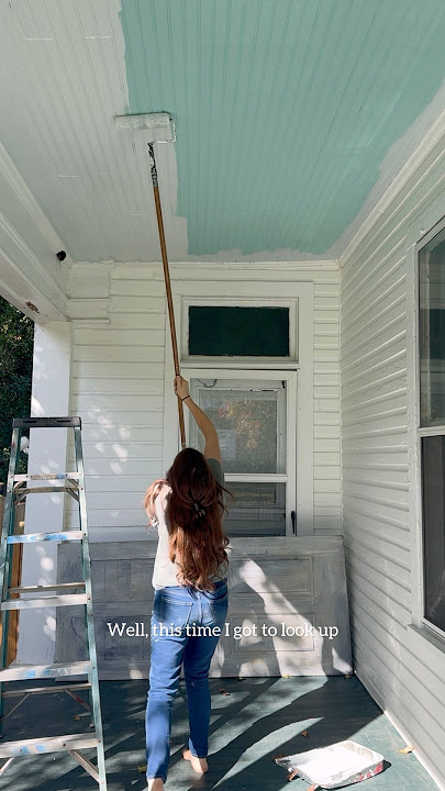 MY NEIGHBORS ARE NOT HAPPY ABOUT THIS! #porch #frontporch #diy #painting #restoration