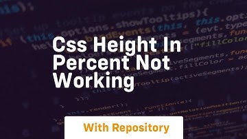 css height in percent not working