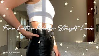 FYI Before You Buy | Faux Leather Levi's Ribcage Straight Ankle Trouser -  YouTube