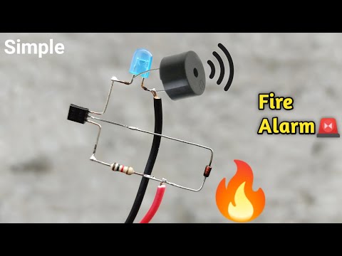 Simple Fire Alarm Circuit |🔥🚨| How To Make Fire Detector Alarm At Home | Using BC-547 Transistor