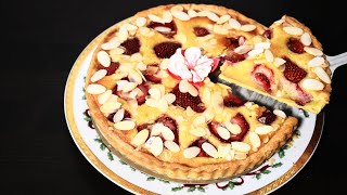 Best Summer Fruit Tart/ It's the tastiest Strawberry Almond Tart, I've ever eaten