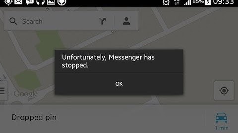How to fix unfortunately messenger has stopped
