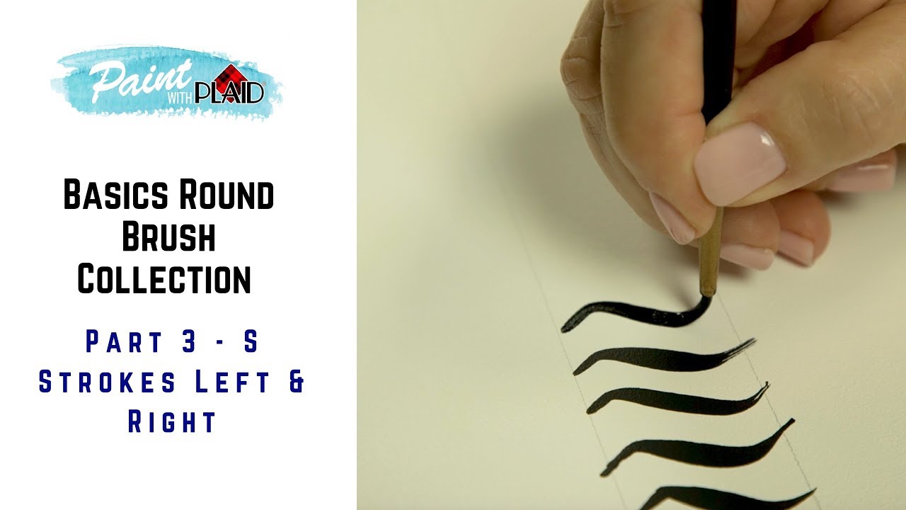 Basics Round Brush Collection Part 3 S Stroke Left and Right YouTube