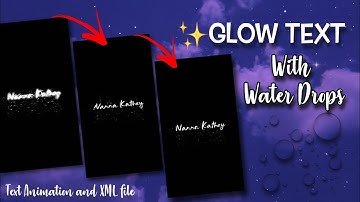 🔥Trending Rain Drops With Glowing Text  Video Editing In Kannada Tutorial | MH Studio17 🖤