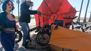 Venice Beach Vendor's Table Smashed Into During Fight with "Boyfriend's Best Friend"