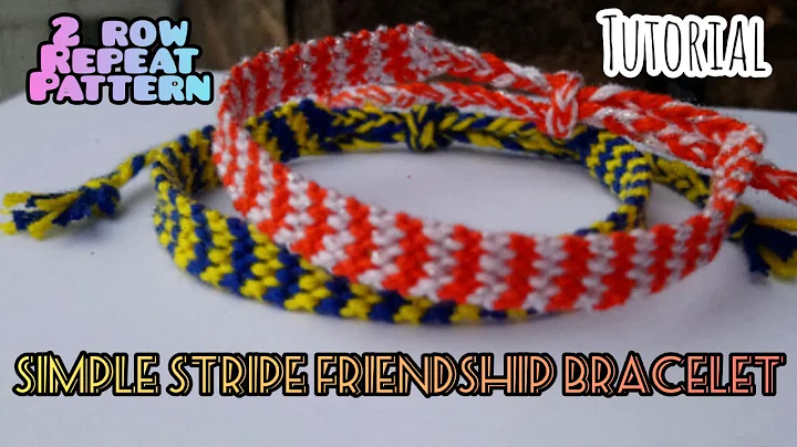 Simple Horizontal Stripe Friendship Bracelet [Tutorial]