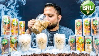 ASMR COLD ICED🥶 BRU COFFEE DRINKS ☕️| ( NO TALKING ) CARAMEL LATTE, FRAPPE | DRINKING SOUNDS MUKBANG screenshot 5