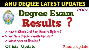 Degree Results Update ANU Degree 2nd semester results update Official Update latest #degreeresults