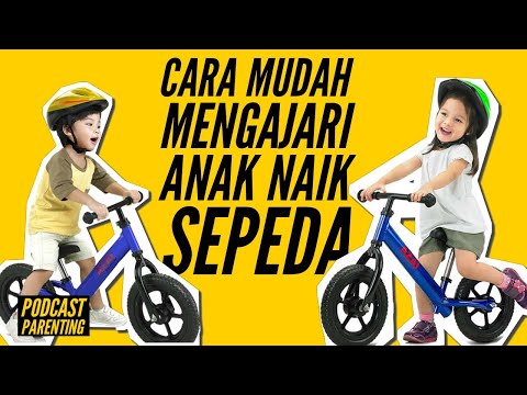 mengajar anak-anak menunggang basikal