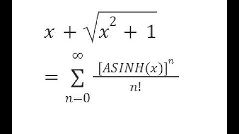Inverse Hyperbolic Sine Taylor Maclaurin SERIESSUM LINEST POLYNOMIAL REGRESSION Google Sheets excel