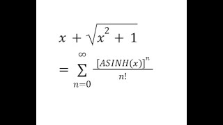 Inverse Hyperbolic Sine Taylor Maclaurin SERIESSUM LINEST POLYNOMIAL REGRESSION Google Sheets excel