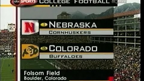 2001 #15 Colorado Buffaloes vs #1 Nebraska Cornhuskers | ABC Sports Broadcast