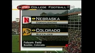 2001 Colorado Buffaloes Vs Nebraska Cornhuskers College Football Game Abc Sports Broadcast