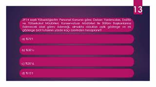 2914 Sayili Yükseköğreti̇m Personel Kanunu Soru Çözümü