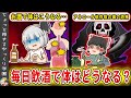お酒を毎日飲んでいると体に起こる悪影響と、アルコール依存症の恐ろしさ【ゆっくり解説】