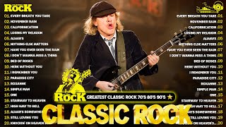 Nirvana, Led Zeppelin, Bon Jovi, Aerosmith, U2, ACDC - Classic Rock Songs 70s 80s 90s Full Album