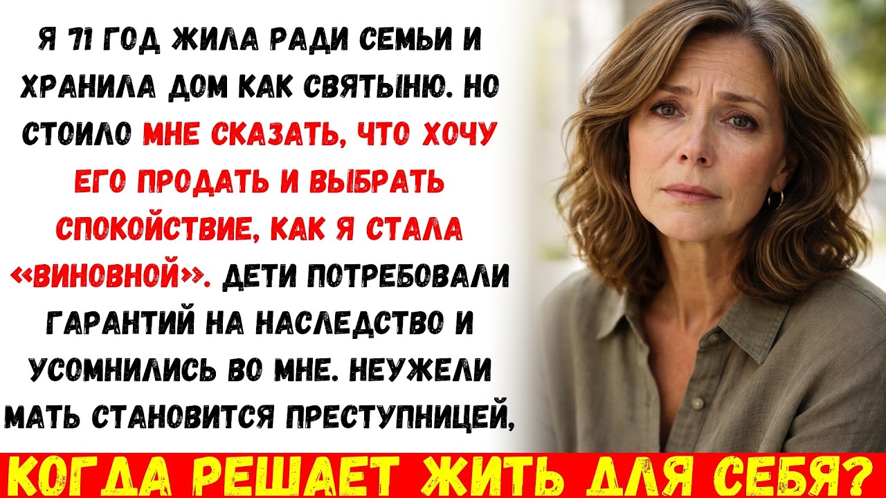 71 год я молчала — и стала «виновной», когда решила продать дом и выбрать себя