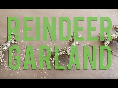 Easy Christmas Craft! Gold Reindeer Garland