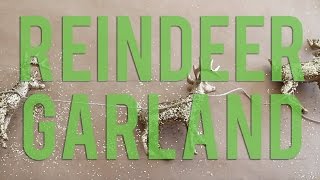 Easy Christmas Craft! Gold Reindeer Garland