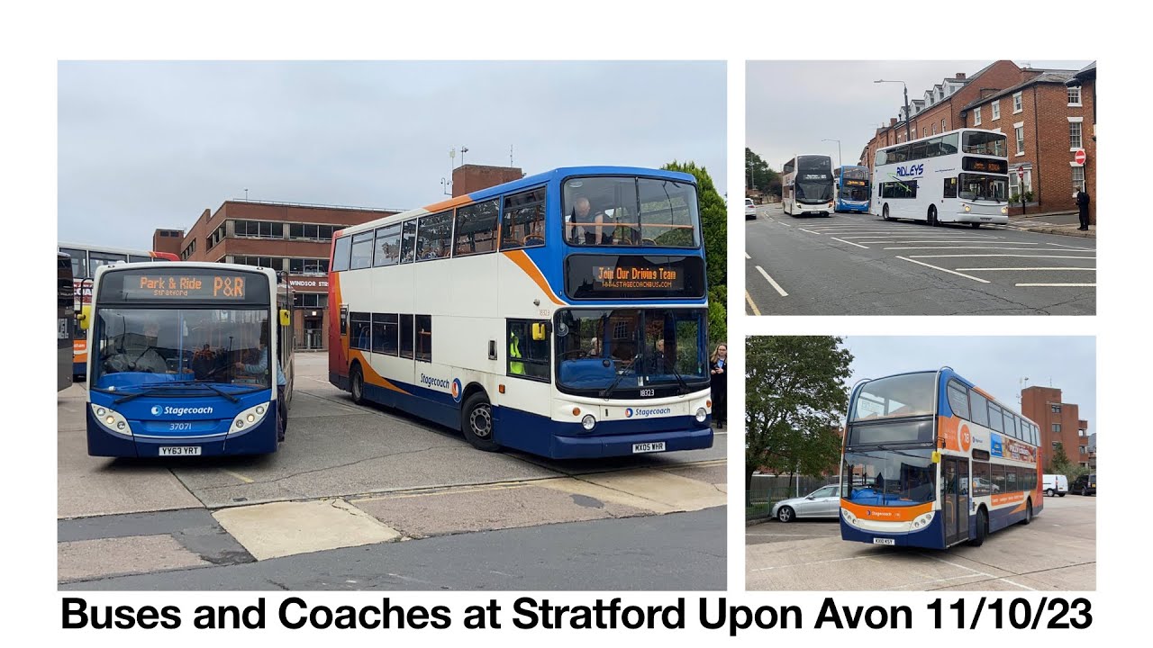 Buses and Coaches around Stratford Upon Avon 12 October 2023 YouTube