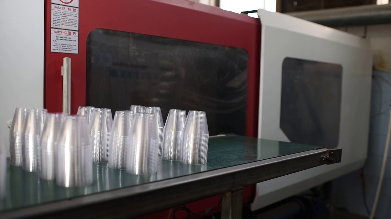 The Plastic Cups Manufacturing Process Injection Machine Producing 8 pcs in 12 seconds YouTube