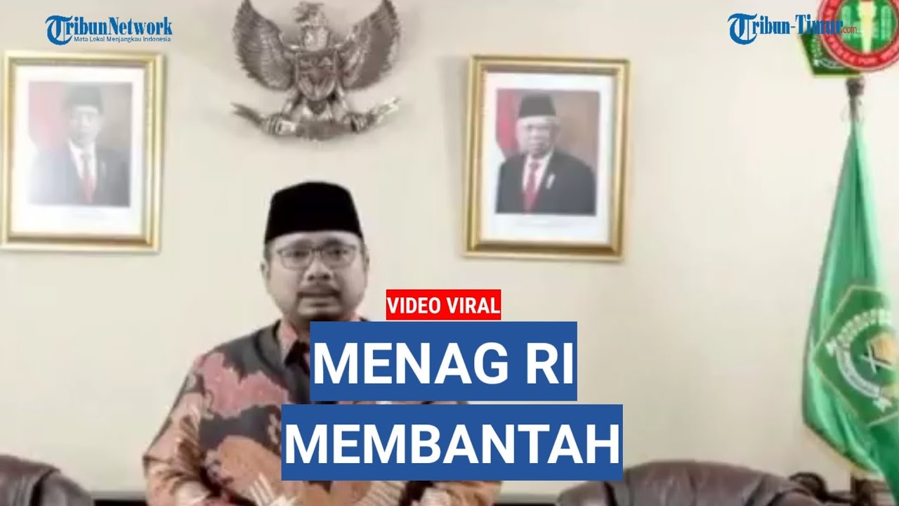 Video menteri agama tentang adzan