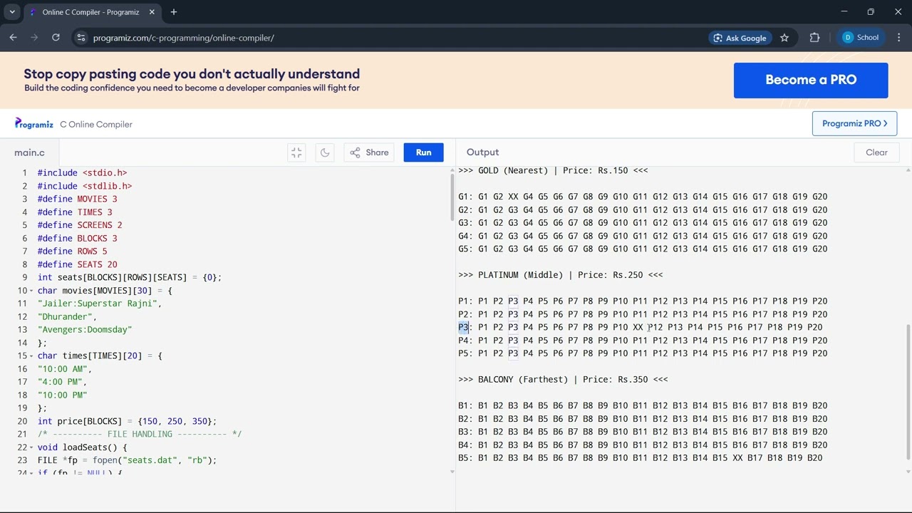Movie ticket booking system 