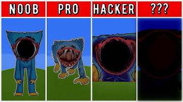 Minecraft Pixel art - NOOB vs PRO vs HACKER vs GOD l POP MEME HUGGY WUGGY