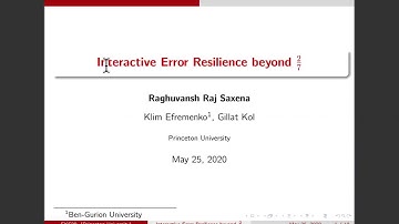 Session 4B - Interactive Error Resilience Beyond 2/7