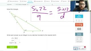 IXL Geometry R.13 Solve a Triangle
