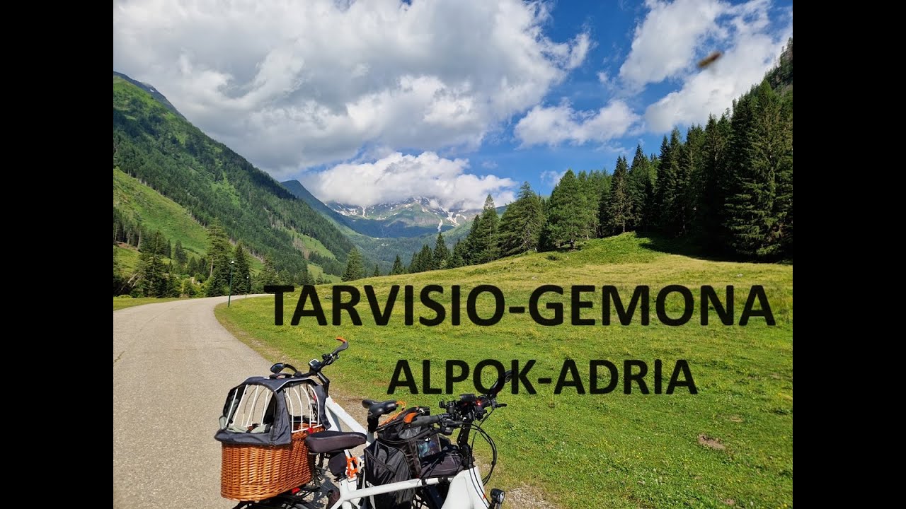 Lakóautó, kerékpártúra, Alpok-Adria, milleneumi kerépárút, Tarvisio-Gemona