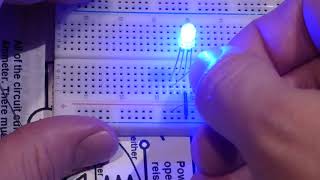 Clear common cathode RGB red green blue LED component testing by electronzap