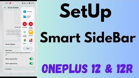 How to SetUp Smart Sidebar in OnePlus 12 and OnePlus 12R