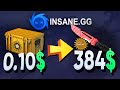 МОЖНО ЛИ ПОДНЯТЬ НОЖ С 0.10$ на INSANE.GG