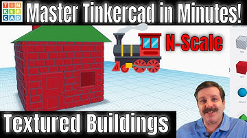 Textures in Tinkercad for a N-scale Model Railroad #trains #buildings
