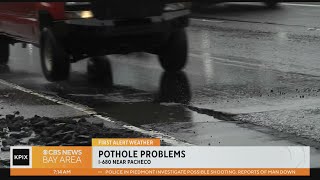 I-680 pothole flattens several vehicle tires