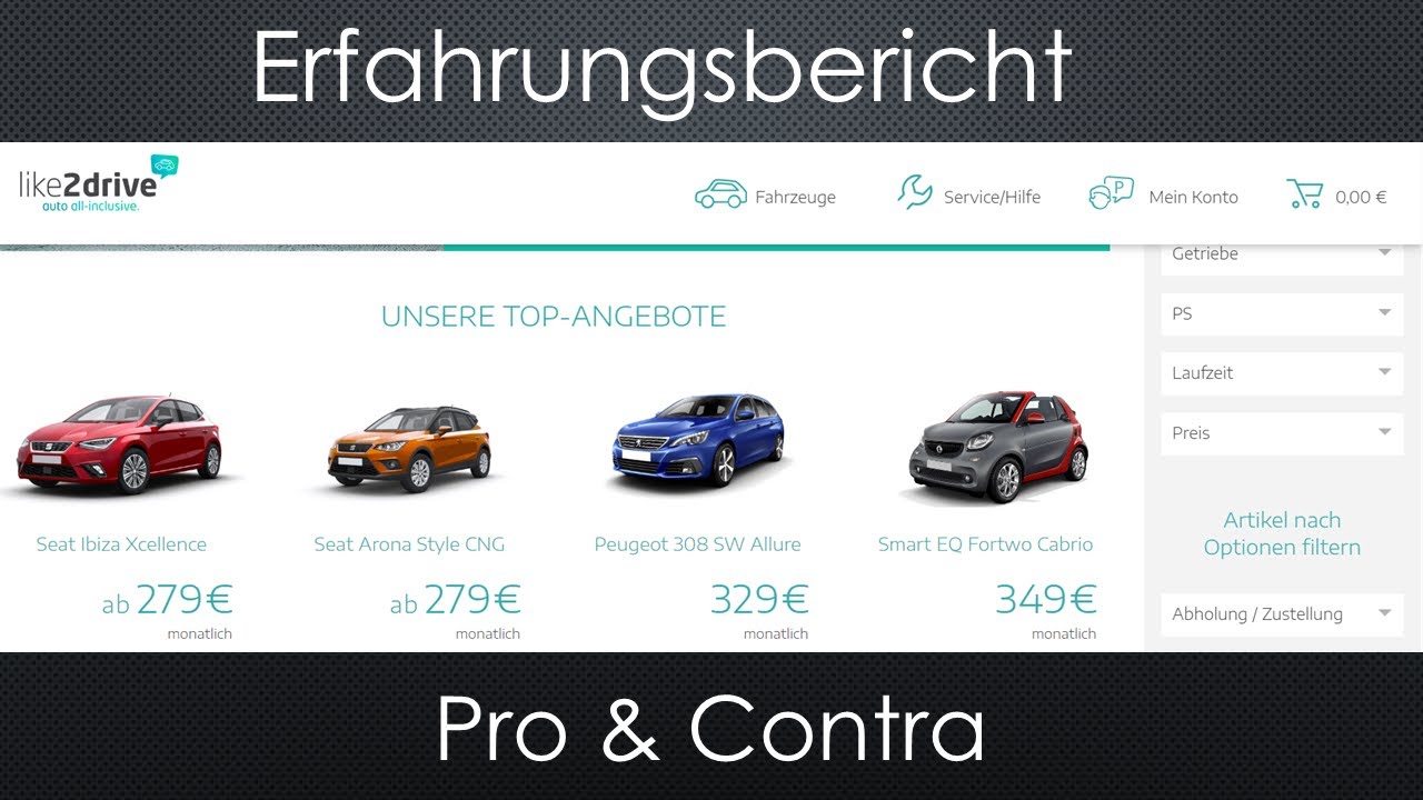 Like2drive - Erfahrungen 1,5 Jahre Auto Abo