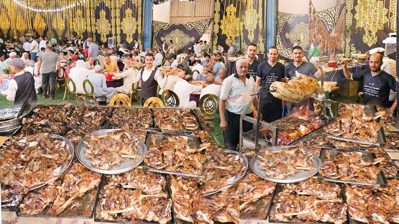 12 دبيحة و 15 خرووف لعزومة 7000 الف شخص☝️مش معقول كميه الأكل والناس بطريقة رهيبه❗️جزء التاني 😋