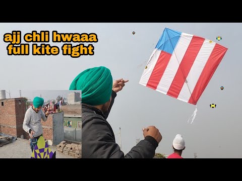 kite flying || Sunday ptangbazi|| kite  Fight || desi ptangbazi punjab || jatt Vlogging 