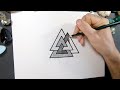 Comment dessiner le valknut  tutoriel de dessin